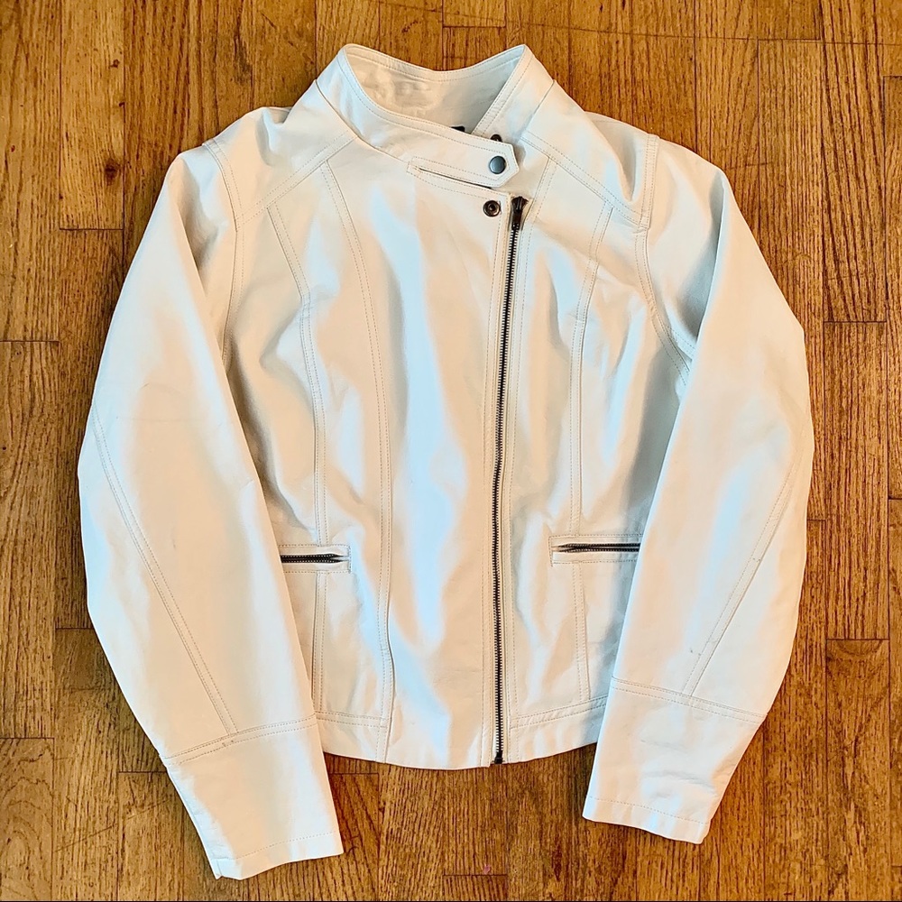 White leather jacket